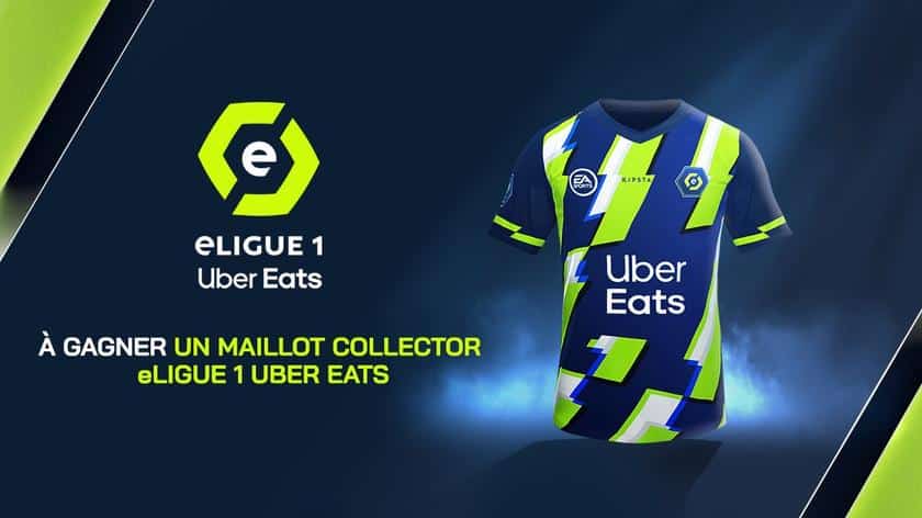 Un maillot collector eLigue 1 Uber Eats